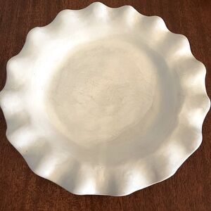 Vintage MacKenzie Childs White Ceramic plate- Victoria and Richard